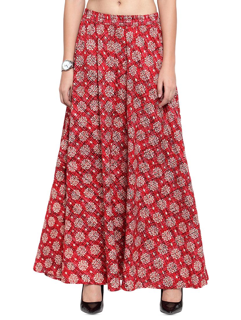 printed a-line skirt - 16356661 - Zoom Image - 1