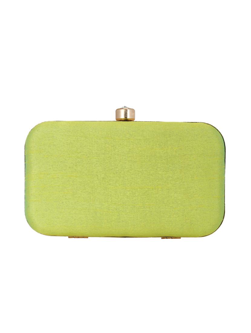green cotton polyester blend box clutch - 16357185 - Zoom Image - 2
