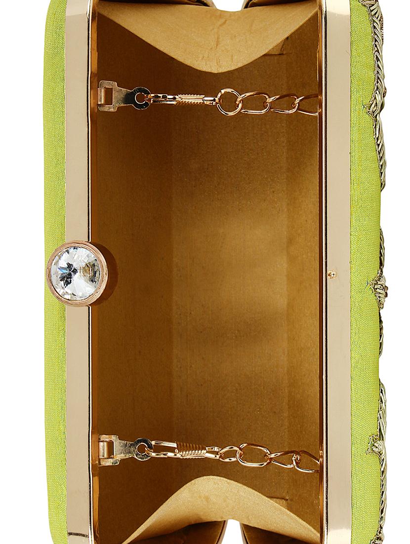 green cotton polyester blend box clutch - 16357185 - Zoom Image - 3