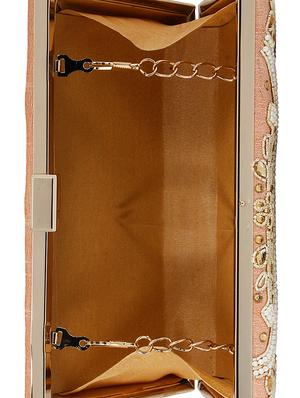 pink cotton polyester blend box clutch - 16357186 - Standard Image - 3
