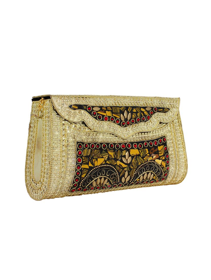gold metal box clutch - 16357202 - Zoom Image - 4