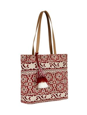 beige cotton regular handbag - 16357215 - Standard Image - 4
