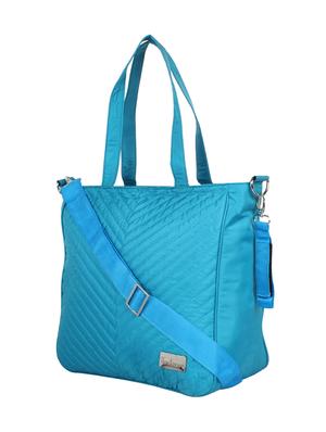 blue polyester regular handbag - 16357222 - Standard Image - 4