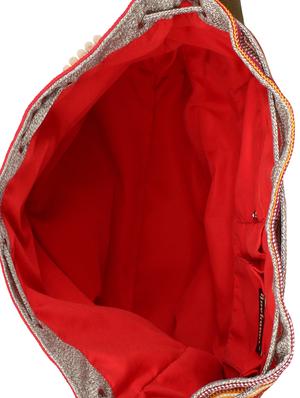 red cotton regular sling bag - 16357224 - Standard Image - 3