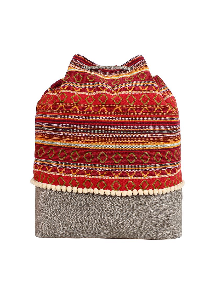 red cotton regular sling bag - 16357224 - Zoom Image - 2