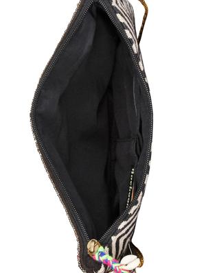 black cotton regular sling bag - 16357232 - Standard Image - 3