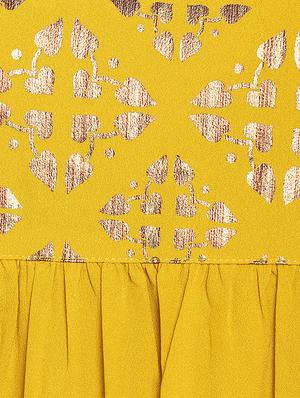 foil print flared kurta - 16357241 - Standard Image - 5