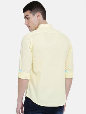 yellow solid casual shirt - 16357429 - Standard Image - 3