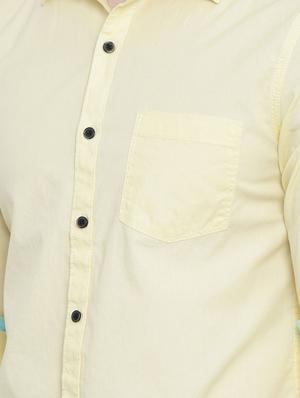 yellow solid casual shirt - 16357429 - Standard Image - 5