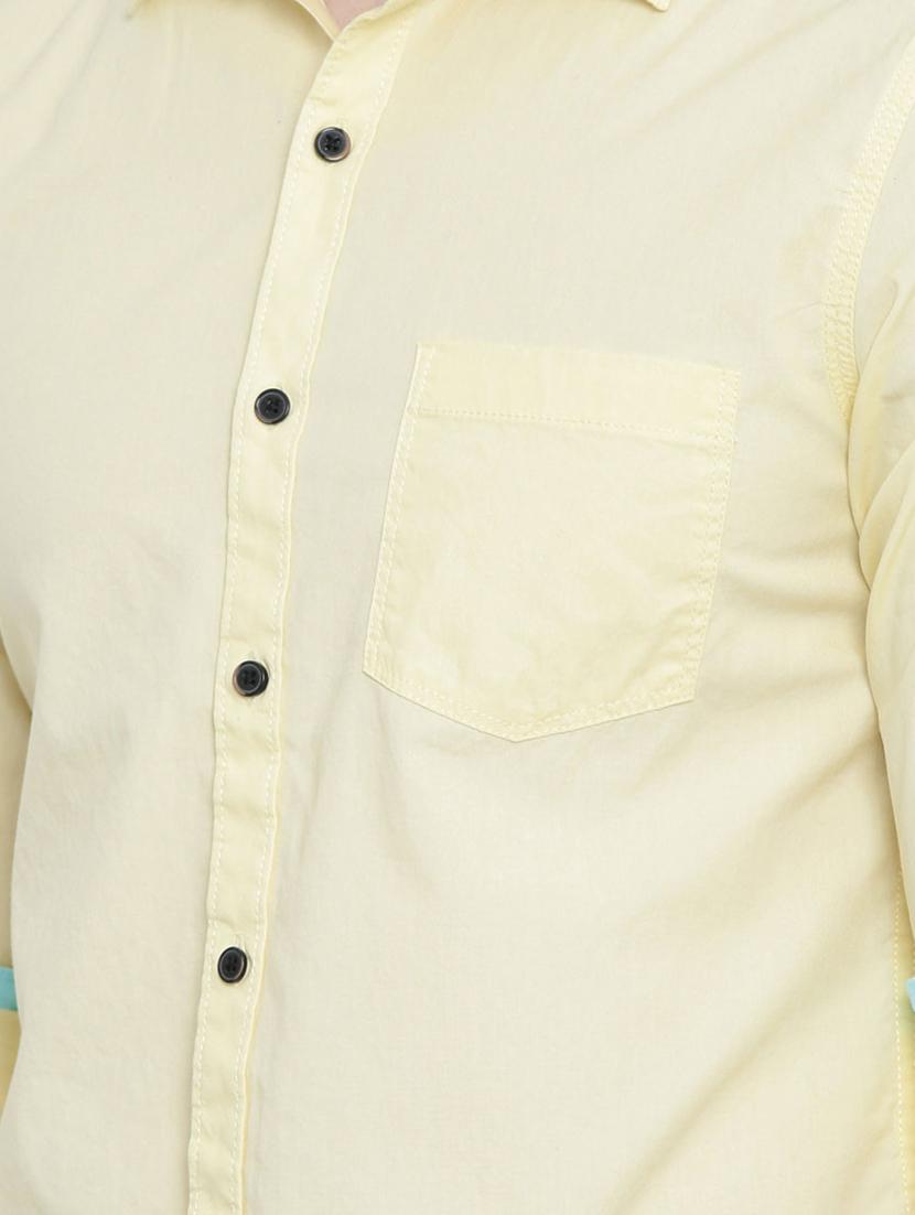 yellow solid casual shirt - 16357429 - Zoom Image - 5