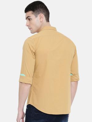 yellow solid casual shirt - 16357431 - Standard Image - 3