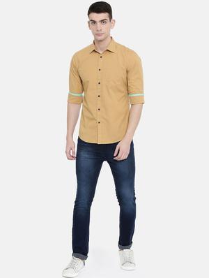 yellow solid casual shirt - 16357431 - Standard Image - 4