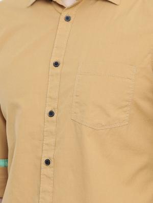 yellow solid casual shirt - 16357431 - Standard Image - 5