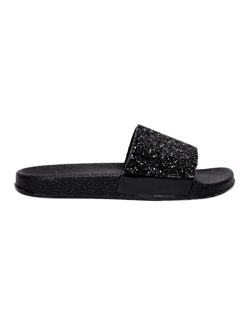 black slip on slides - 16357474 - Zoom Image - 2