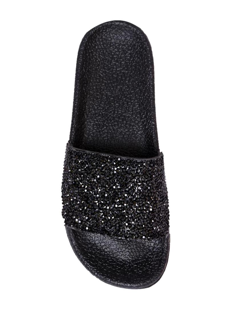 black slip on slides - 16357474 - Zoom Image - 4