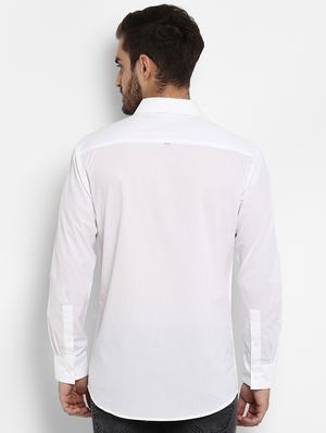 white solid casual shirt - 16358186 - Standard Image - 3