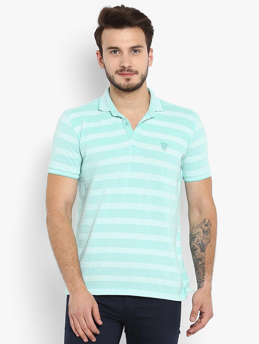 blue striped polo t-shirt - 16358213 - Zoom Image - 1
