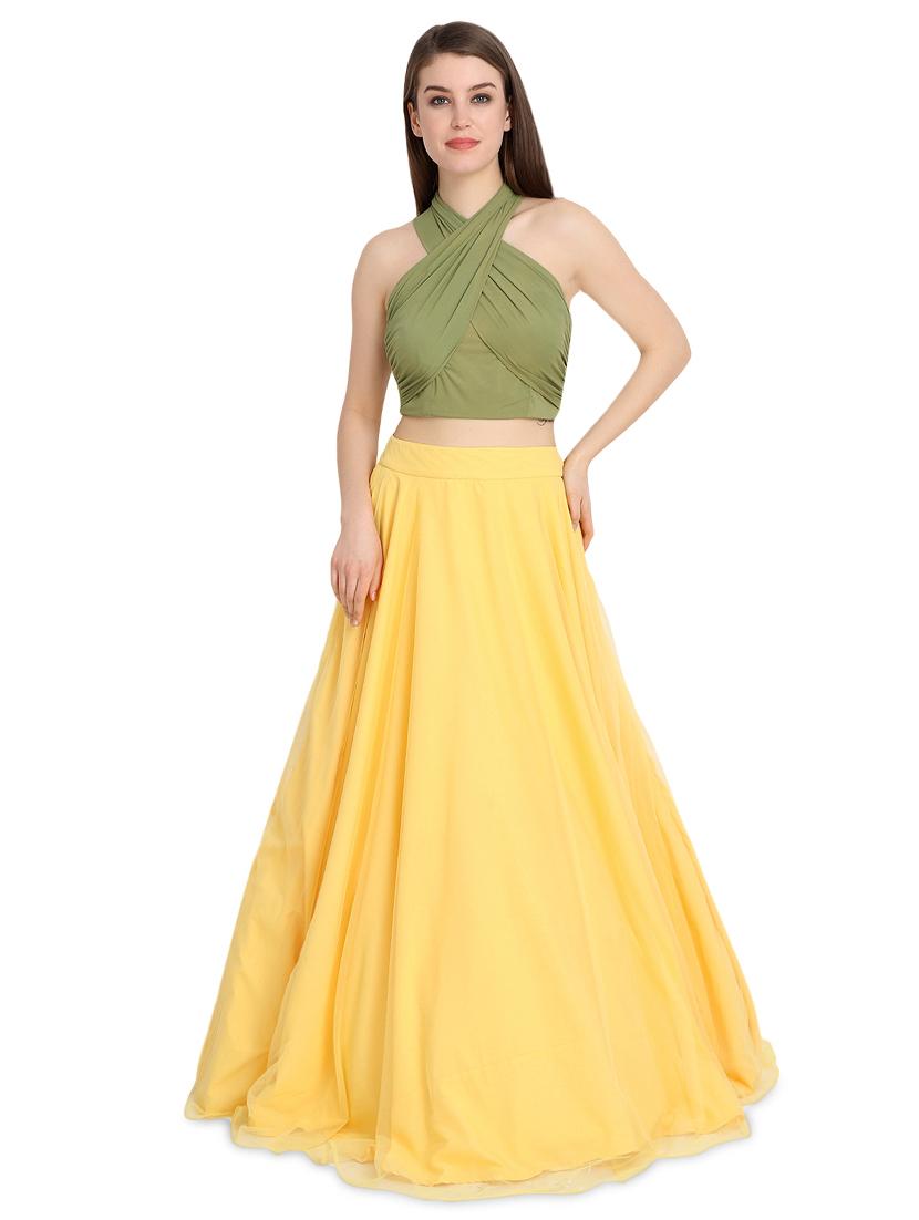 criss cross a-line lehenga - 16358813 - Zoom Image - 1