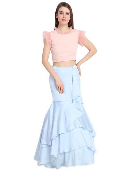 ruffle a-line lehenga - 16358825 - Standard Image - 1