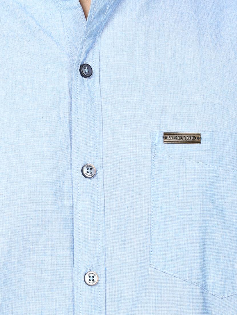 light blue solid casual shirt - 16358841 - Zoom Image - 4