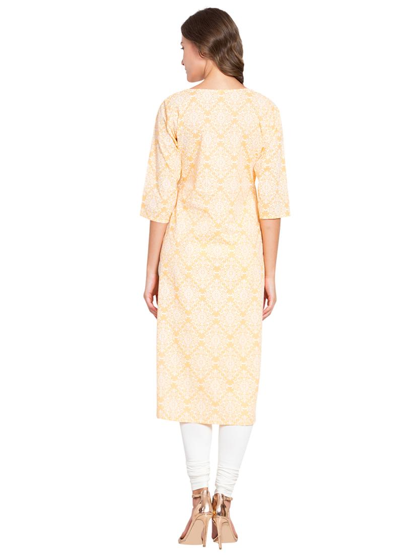 printed straight kurta - 16359072 - Zoom Image - 3