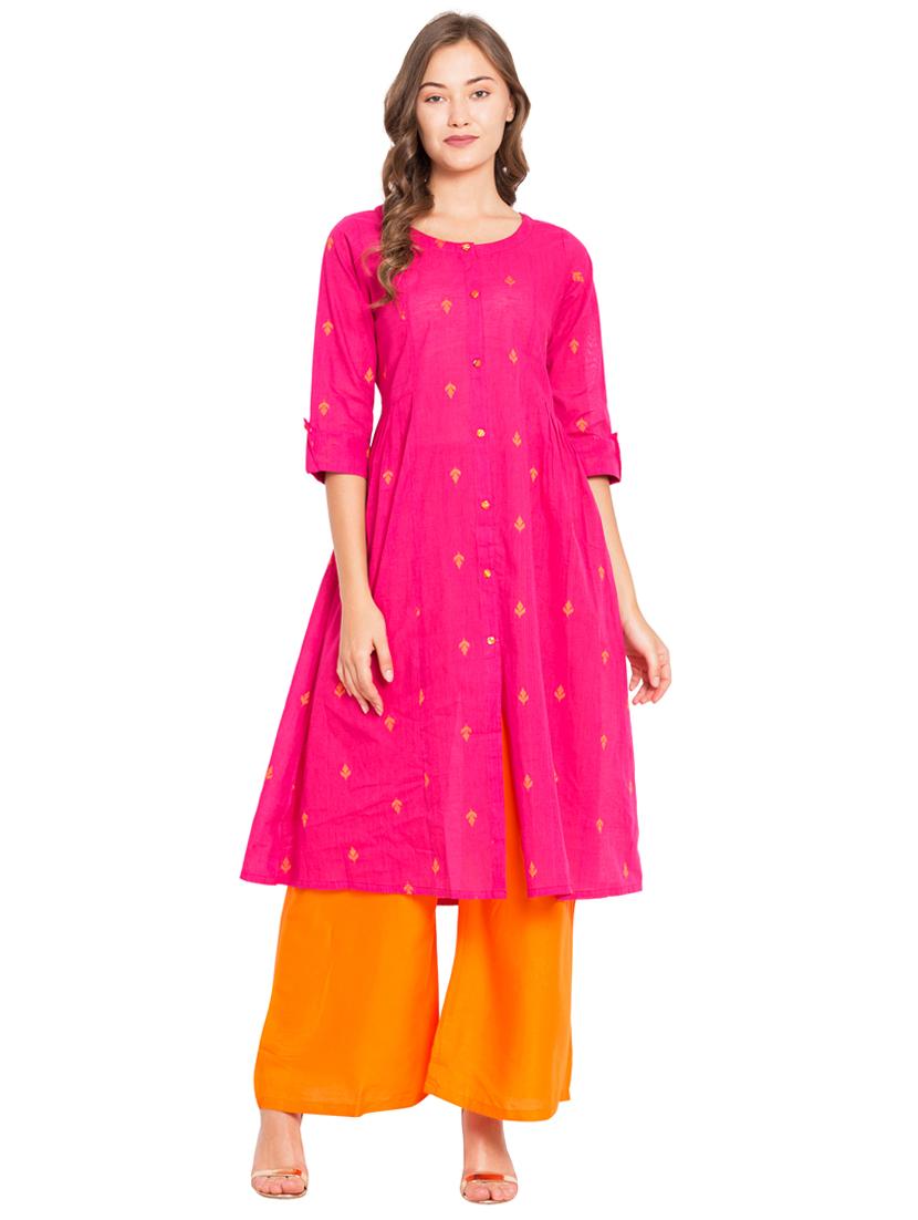 printed a-line kurta - 16359074 - Zoom Image - 1