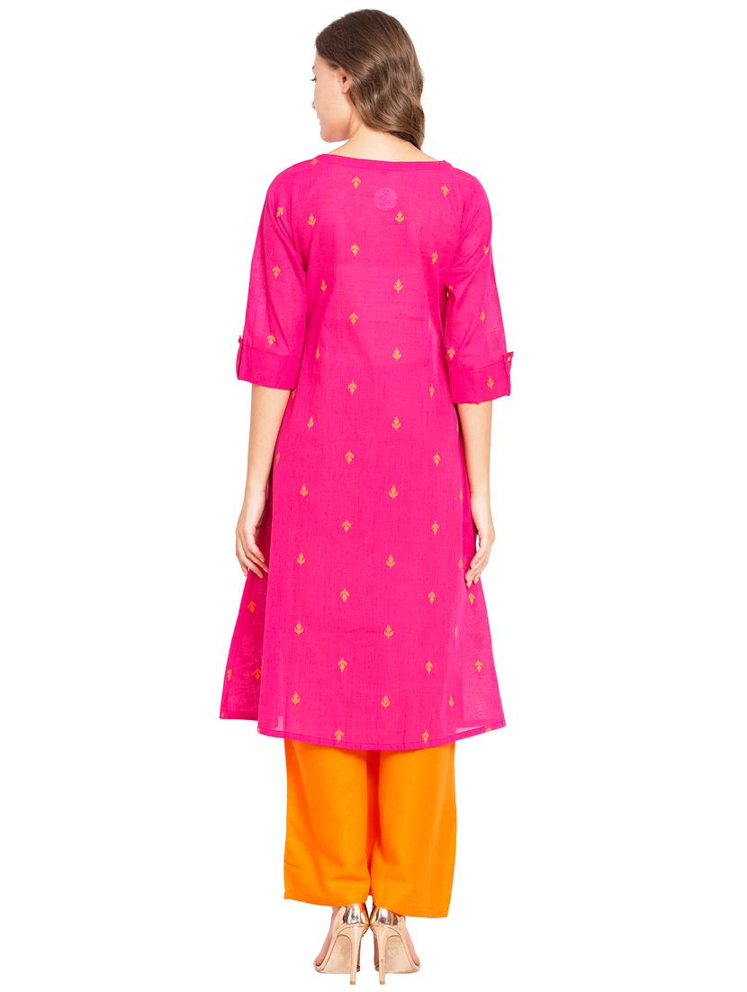 printed a-line kurta - 16359074 - Zoom Image - 3