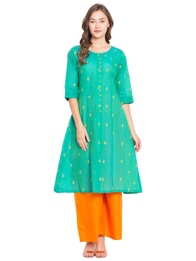 printed a-line kurta - 16359075 - Zoom Image - 1