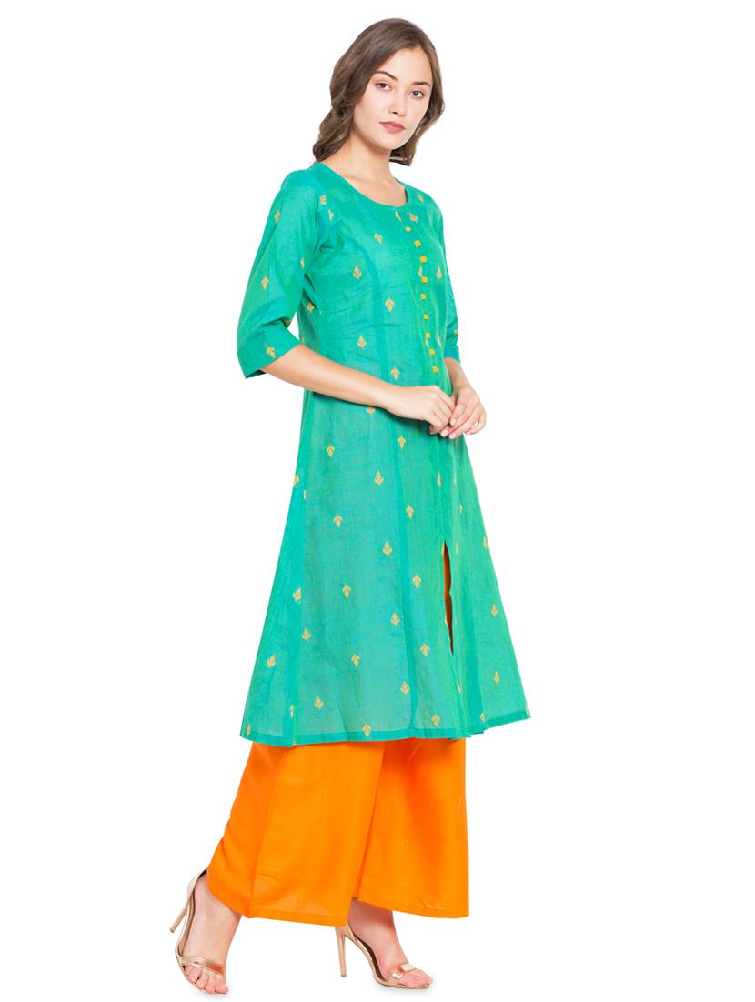 printed a-line kurta - 16359075 - Zoom Image - 2