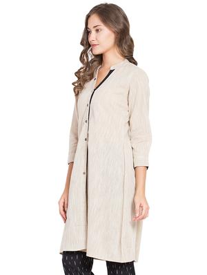 solid a-line kurta with pant set - 16359079 - Standard Image - 2