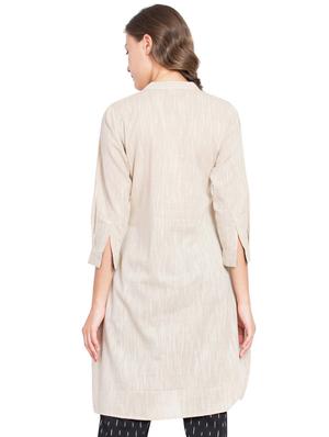 solid a-line kurta with pant set - 16359079 - Standard Image - 3