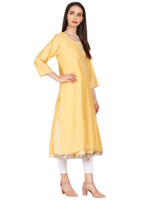 layered solid kurta - 16359081 - Standard Image - 2
