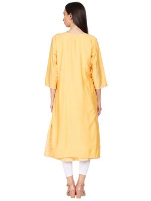 layered solid kurta - 16359081 - Standard Image - 3