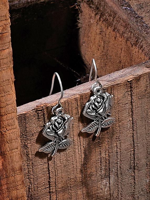 silver drop earring - 16360386 - Zoom Image - 1