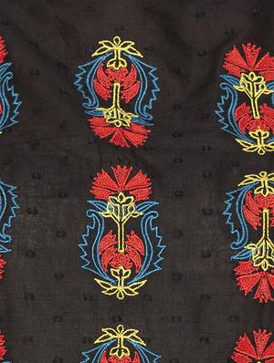 black cotton embroidered blouse - 16360851 - Standard Image - 5