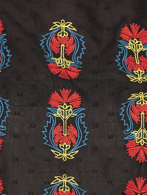 black cotton embroidered blouse - 16360851 - Zoom Image - 5