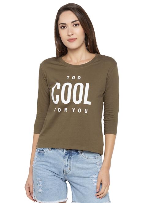 quirky text round neck tee - 16360859 - Standard Image - 1