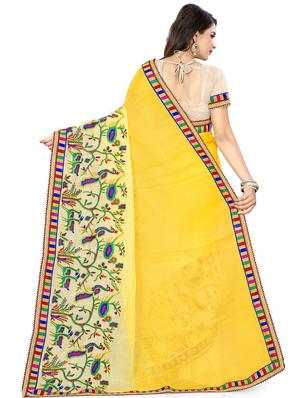 dori thread embroidered saree with blouse - 16361257 - Standard Image - 2