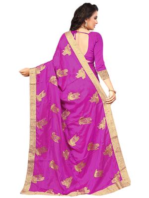 lace border embroidered saree with blouse - 16361269 - Standard Image - 2
