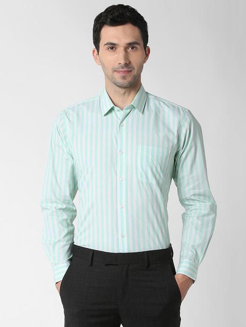 green striped formal shirt - 16364226 - Very Small Image - 1