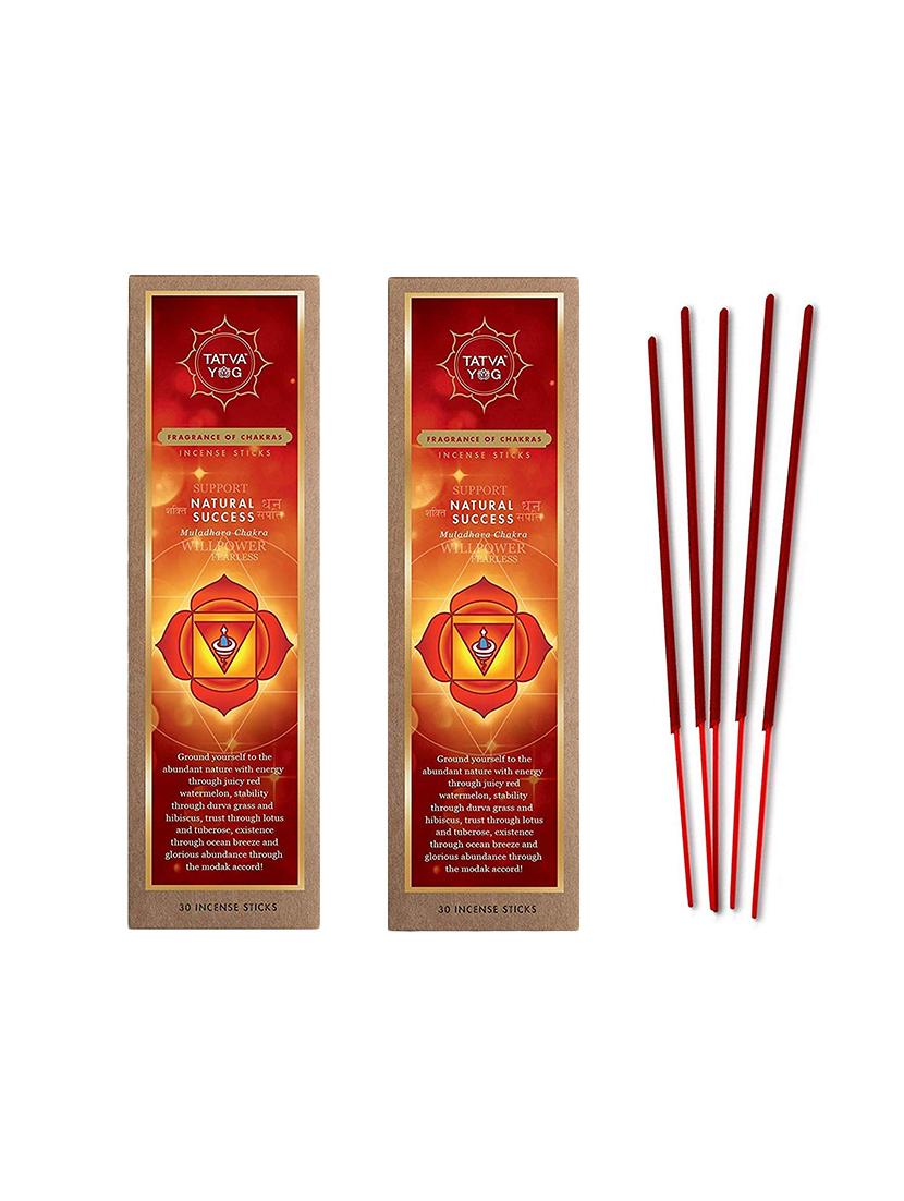 tatva yog natural success premium quality long lasting incense sticks for daily pooja|home (pack of 2 | 30 sticks in each pack) - 16364373 - Zoom Image - 1