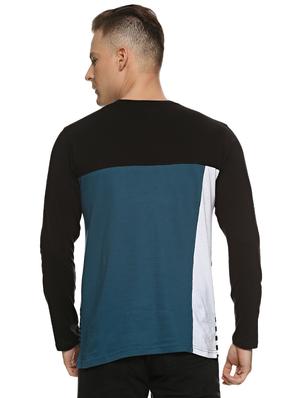 black striped cut & sew pocket t-shirt - 16364798 - Standard Image - 2