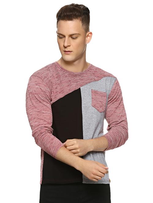 pink cut & sew pocket t-shirt - 16364822 - Standard Image - 1