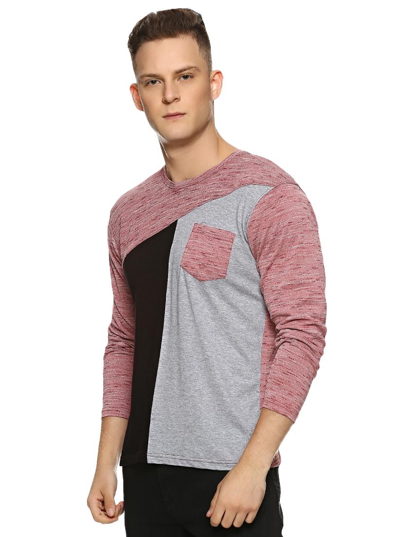 pink cut & sew pocket t-shirt - 16364822 - Zoom Image - 2