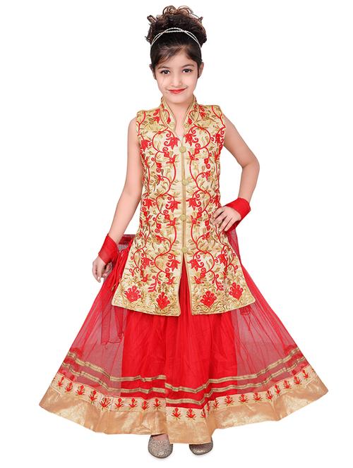 red net lehnga choli - 16366160 - Standard Image - 1