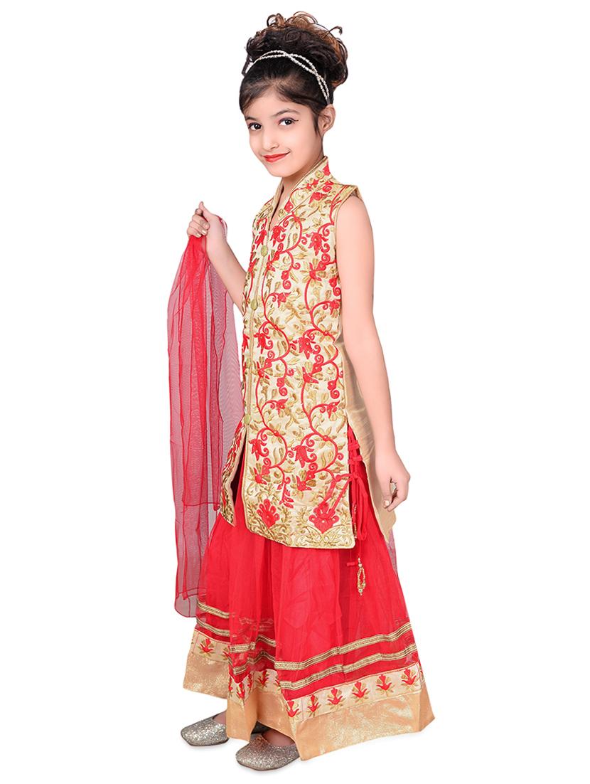 red net lehnga choli - 16366160 - Zoom Image - 2