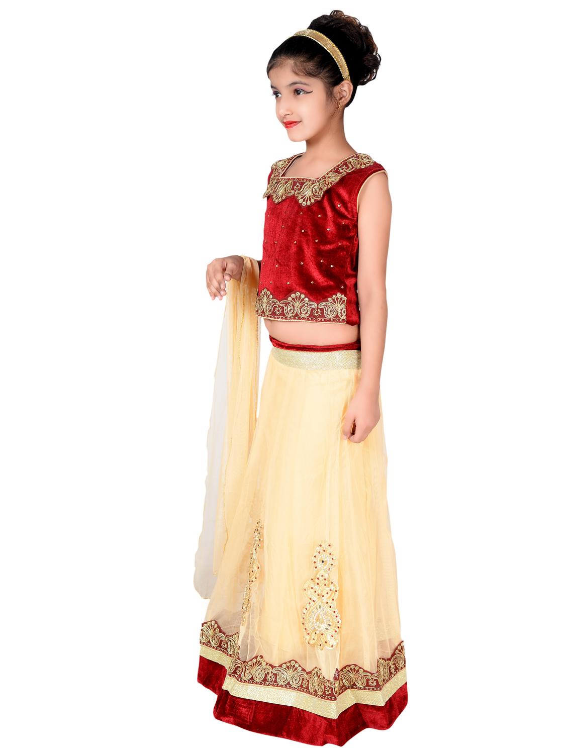 square neck embellished lehnga choli - 16366169 - Zoom Image - 2