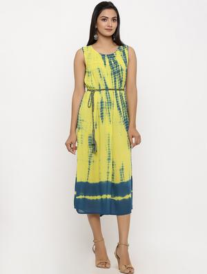 tassel detail tie and dye a-line dress - 16366219 - Standard Image - 2