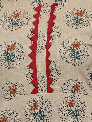 floral printed flared kurta - 16366473 - Standard Image - 4