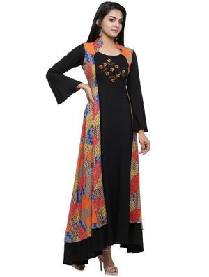 embroidered layered ethnic dress - 16366475 - Standard Image - 2